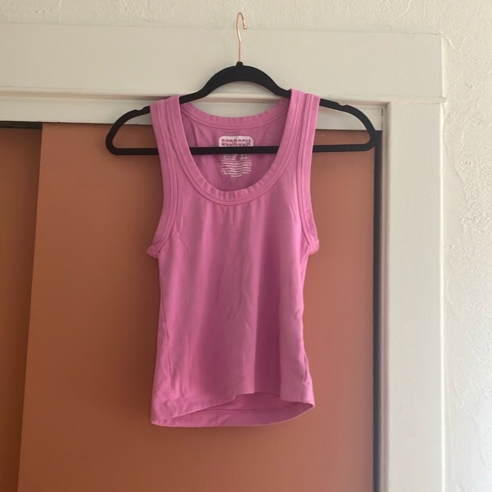 Big Bud Press Fitted Pink Tank Top